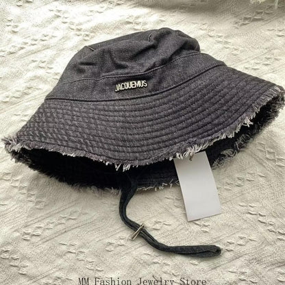 Fashionable Fabric Fabric Hat Adjustable Rope Hat for Women Spring Autumn Outdoor Activity Sun Protective Headwear