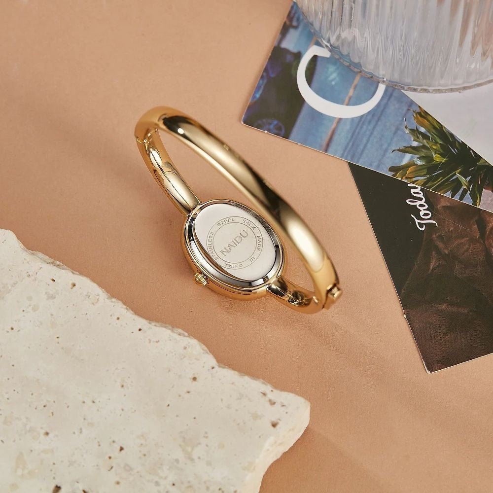 Fashionable Luxury Elegant ladies' Bracelet Watch Roman Numeral Oval Waterproof Women's Quartz Watch reloj ???? ??????? ????????