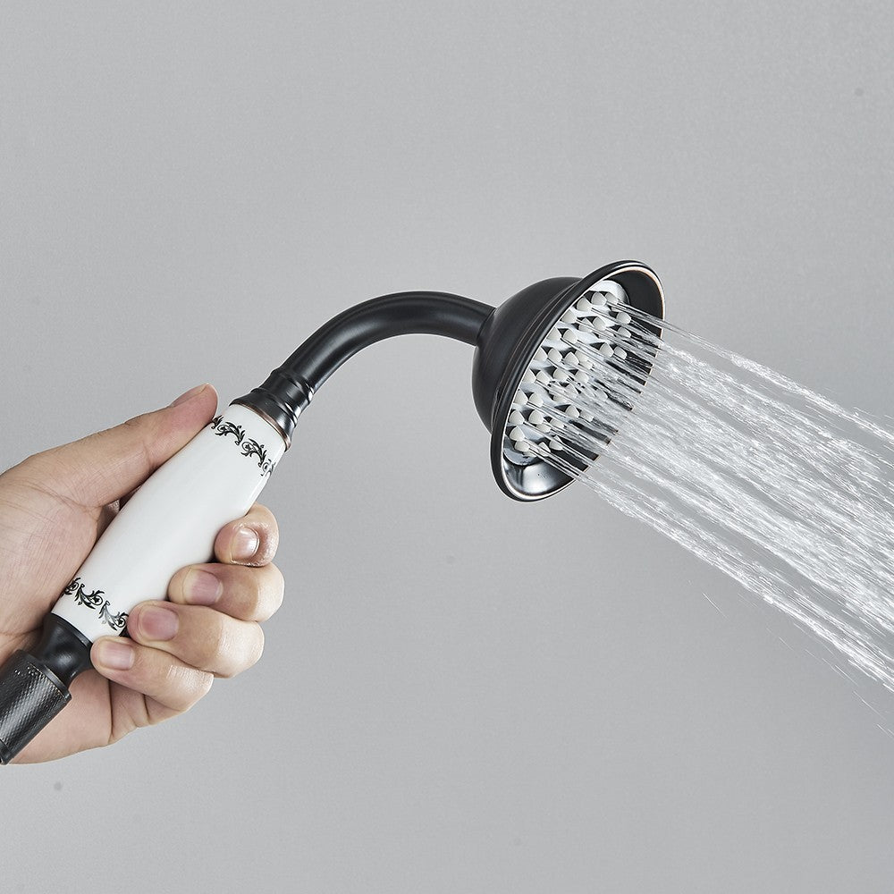 Ducha Chuveiro Banheiro Vintage Cerâmica Latão Montado Parede Torneira Pulverizador Acessório Hardware Chuveirinho