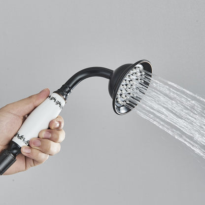 Ducha Chuveiro Banheiro Vintage Cerâmica Latão Montado Parede Torneira Pulverizador Acessório Hardware Chuveirinho