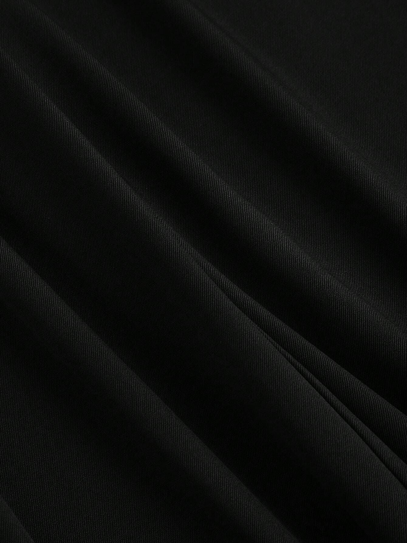 Women's Elegant Jacquard Pleating Wide-Leg Pants Office/Commuting Solid Color Loose Casual Suit Pants, Autumn/Winter