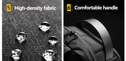 2023 Men's Chest Bag Waterproof Crossbody Bag Multifunction Anti-theft Travel Bags Shoulder Bag Male USB Charging Pouch for Man