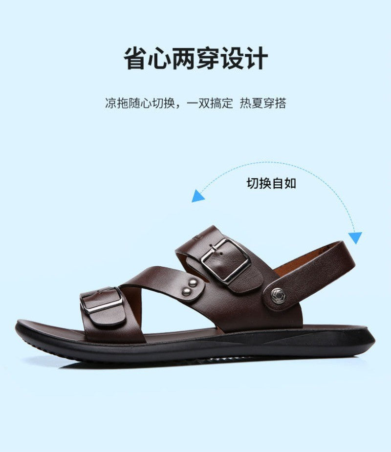 Summer Comfortable Men's Sandals 2025 Fashion Slippers Beach for Male Leather Shoes Open Toe Casual Mens Sandals zapatos hombre