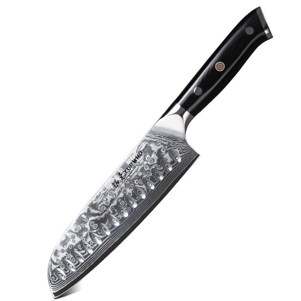 TURWHO Melhores Utensílios de Cozinha de 1 ou 7 Peças, Conjunto Profissional de Aço Damasco de 67 Camadas Com Excelente Bloco de Facas de Madeira de Acácia