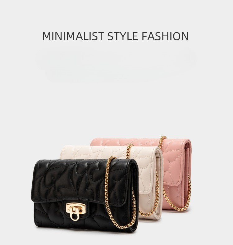 Women's Fashionable Casual Embroidered Butterfly Pattern Shoulder/crossbody Chain Small Square Bag, Mini Clutch