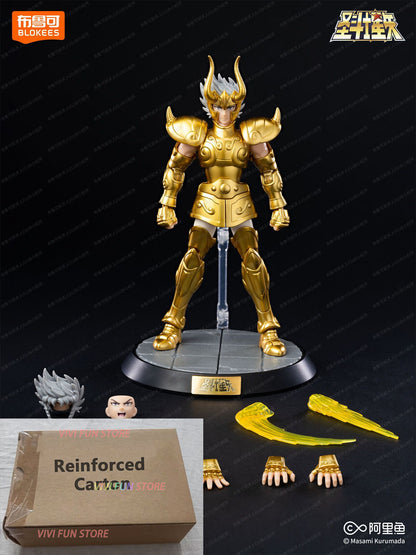 Em estoque Original Saint Seiya CLÁSSICO CLÁSSICO Gold Saint Shiryu Máscara da Morte Shura Ouro Câncer Capricórnio Modelo Montado Brinquedos