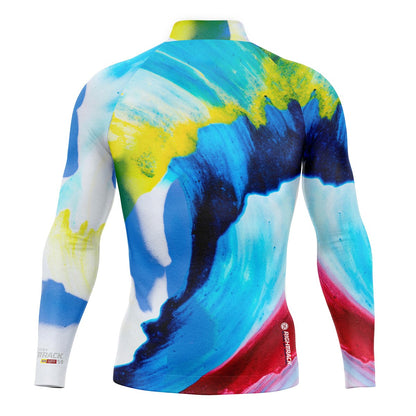 New Men's Surfing Shirt Gold Coast Lycra Rashguard RIGHTTRACK Long Sleeve Surf Sportswear Beach UV Swimwear UPF50+ Clothes