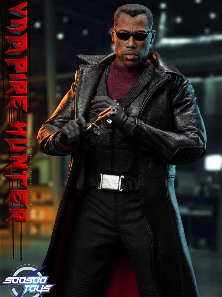 Soosootoys SST-060 1/6 Vampire Hunter The Blade Action Figure Collection Leather Coat Decor 12inch Full Set Male Soldier Model