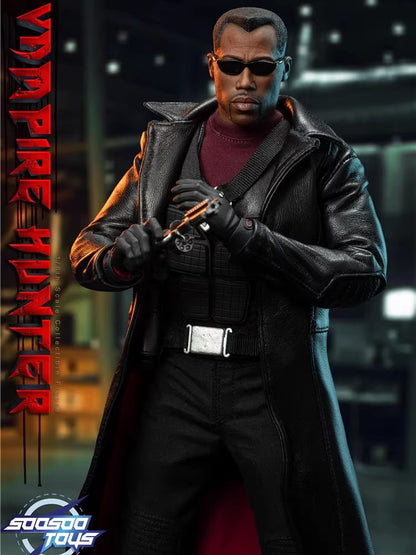 Soosootoys SST-060 1/6 Vampire Hunter The Blade Action Figure Collection Leather Coat Decor 12inch Full Set Male Soldier Model