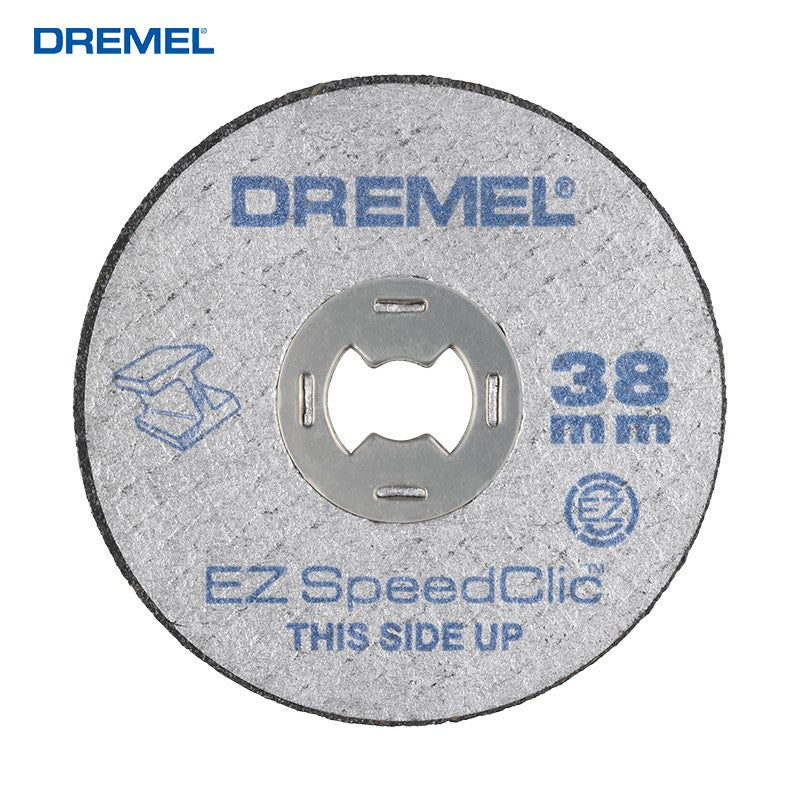 Dremel EZ456 5 peças EZ Lock 38,1 mm de diâmetro rebolo de corte reforçado com fibra de vidro Disco de corte para ferramenta rotativa para lixar