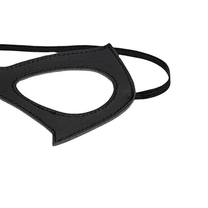Adjustable Leather Cat Mask for Cosplay Mardi Gras Ball Halloween Costume Adult Size with Eye Holes