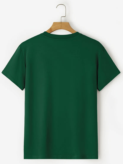 Men's Summer Loose Size 100% Cotton Freedom Graphi Print Casual Slim Fit Round Neck Short Sleeve T-shirt Top