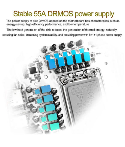 JGINYUE B760i Motherboard LGA 1700 Support Intel Core 12th 13th DDR5 Memory RAM Latest mini itx B760i-Snow Dream D5