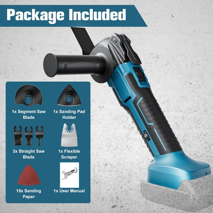 Ferramenta Multifuncional Oscilante para Bateria Makita 18V Serra Elétrica Aparador Ferramenta Oscilante para Cortar Raspar Lixar Ferramenta Elétrica