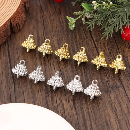 50/100pcs Creative Accessory Christmas Parts Pendant Set Balls Charms Pendants Caps Decoration Holder Sphere Stand Replacement