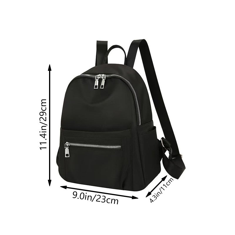 New style women's and men's dual-shoulder backpack, fashionable and versatile for travel, pure color, casual design
