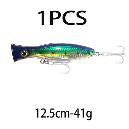 Iscas de Pesca Popper Topwater 11cm 23g 13cm 43g Pesca Boia Artificial Pesca de Baixo, Lúcio, Carpa, Wobbler, Artigos de Pesca
