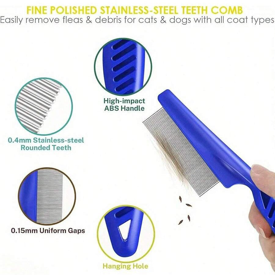 4-Piece/6-Piece Pet Comb Set, Flea Removal Grooming Plastic Comb for Cats, Dog Cleaning Comb Set, Hair Removal Comb