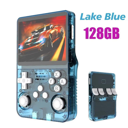 R36S Original Retro Handheld Game Player Arkos System 3.5" IPS Screen Portable 64/128GB Hall Effect Emulator Wireless Gamepad