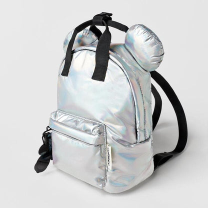 Creative Design Silver Backpack For Children Girl Boy Kindergarten Schoolbag Kids Fashion Disney Mickey Bag Accessory Back Pack
