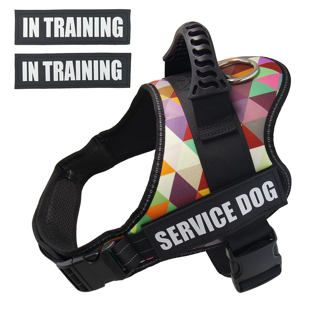 Colete Favorito de Suporte Emocional e Cão de Serviço com Arnês Para Cães de Estimação Com Patches Refletivos Removíveis Para Cães Grandes e Médios