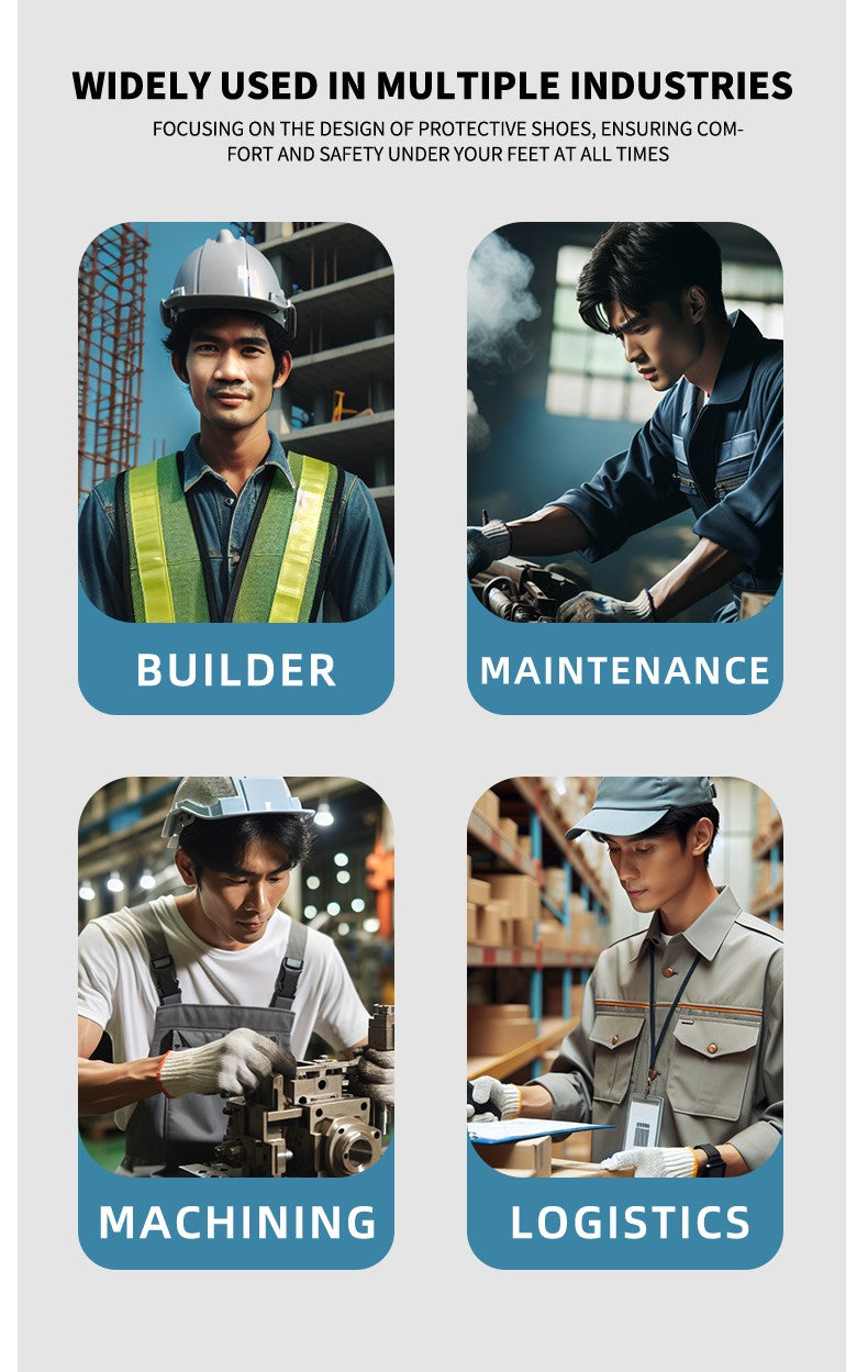 Men Safety Boots Indestructible Shoes Sneakers Steel Toe Protective Boots Anti-smash Anti-puncture Work Safety Shoes Anti-slip