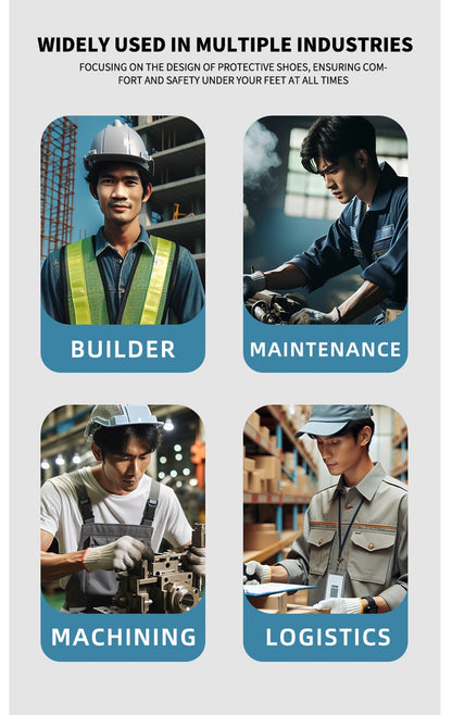 Men Safety Boots Indestructible Shoes Sneakers Steel Toe Protective Boots Anti-smash Anti-puncture Work Safety Shoes Anti-slip