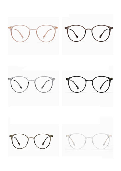 Round Frame Glasses For Myopia Women With Blue Light Ultra-light Internet Celebrity Without Makeup Small Glasses Frame 9531