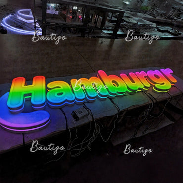 Custom Advertising Led Letters RGB Light Sign Luminous Signage Full Color Acrylic Business Logo Wall Brand