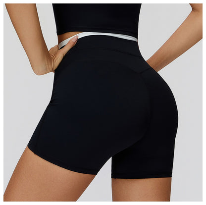Women Elastic Feeling High Waist Yoga Shorts GymPush Up Running Fitness Legging Tummy Control Gym Outdoor Recreation Yoga Shorts