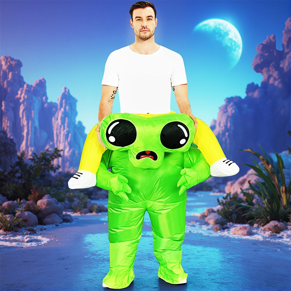 Fancy Funny Mascot Astronaut ET Inflatable Alien Costume Suit Dress Adult Purim Halloween Carnival Anime Party Cosplay Costumes