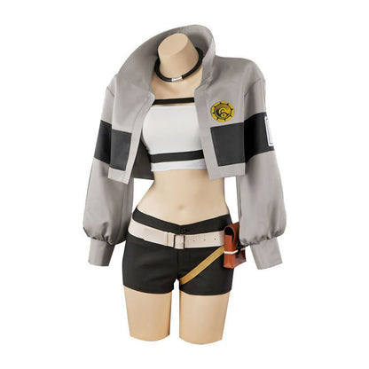 Anime GACHIAKUTA Cosplay Costume Riyo Punk Short Jacket Short Bag Set Jirai Kei Girl Casual Battle Adult Men's Costume