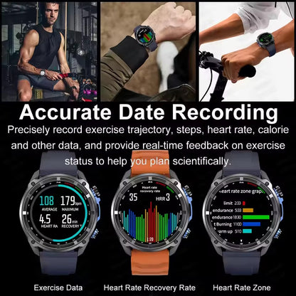 Smartwatch Masculino GPS 2026 Novo Mapa Offline À Prova D'água 10ATM 4GB Navegação de Rotas Relógio Bateria de 1000mAh Relógios Militares para Atividades ao Ar Livre
