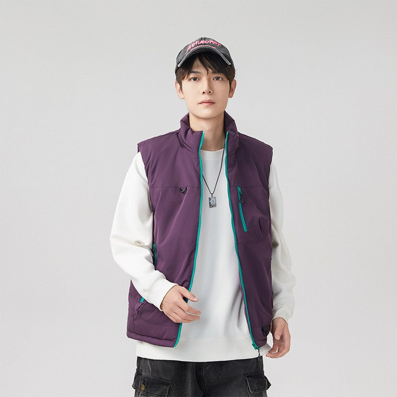 Colete Masculino e Feminino para Pesca ao Ar Livre Casual Corta-Vento Respirável Quente Macio e Confortável para Inverno à Prova de Frio Roupa de Algodão Respirável
