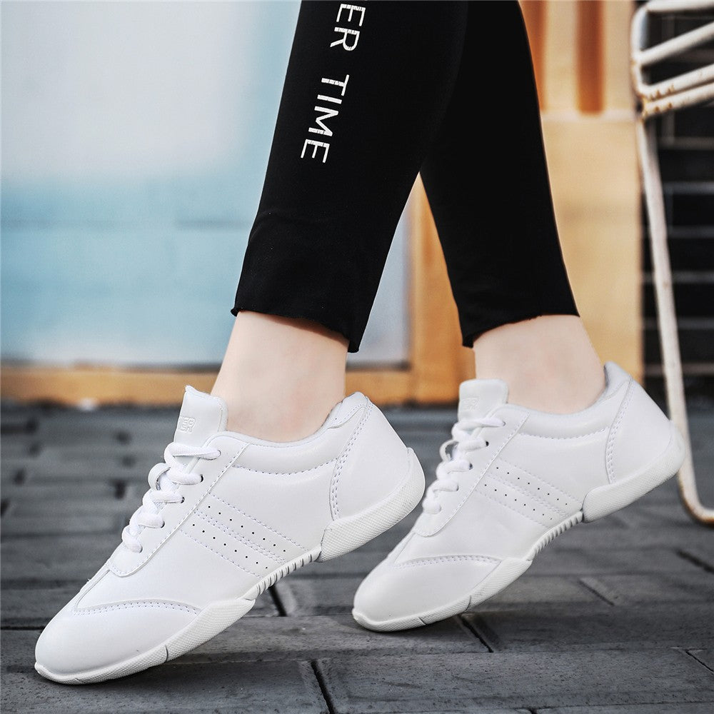 BAXINIER Girls Cheer Shoes for Women White Cheerleading Dance Sneakers Youth Shool Walking Shoes Athletic Training Tennis