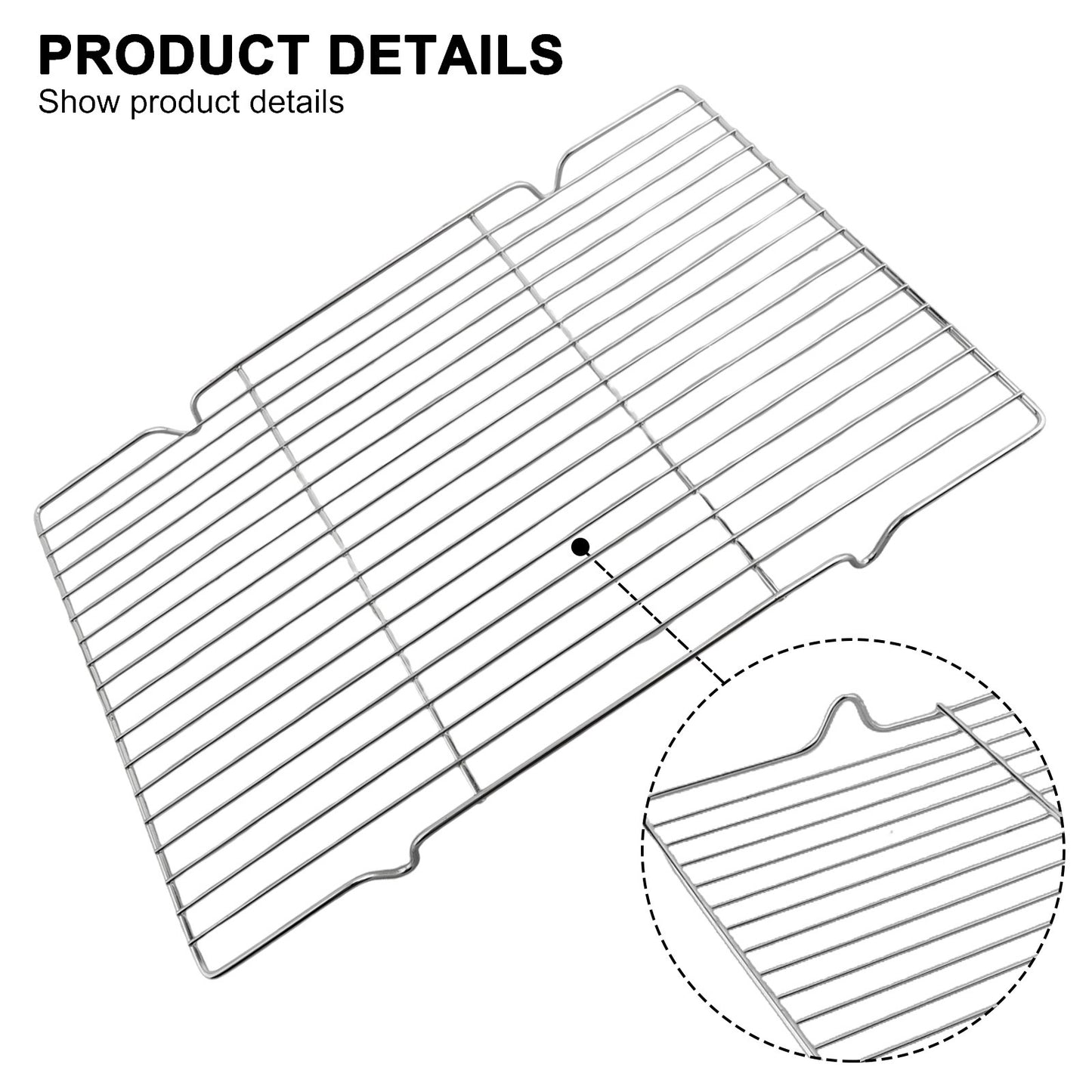 1PCS Stainless Steel Mat Net Grid Shape Rectangle Grill Grilling Mesh Net BBQ Tools Square Barbecue Net Barbecue Stove Parts