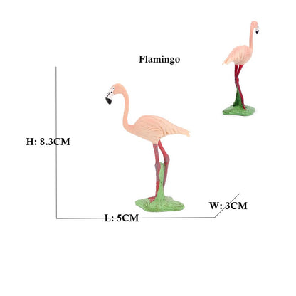 Coruja Flamingo Peru Tucano Seahawk Modelo Animais Estatuetas Plástico Pássaro Brinquedo Boneco de Ação Aventuras na Selva Presentes para Crianças Zoológico da Floresta
