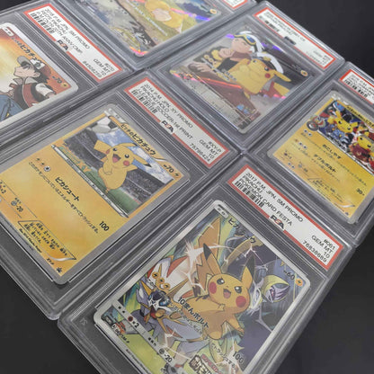 DIY PTCG Cartas de Classificação Coleção de Cartas POKEMON JAPONÊS CHINÊS CBB1 SM PROMO CAPITÃO PIKACHU Cartas de Classificação de 10 Pontos Presente de Jogo