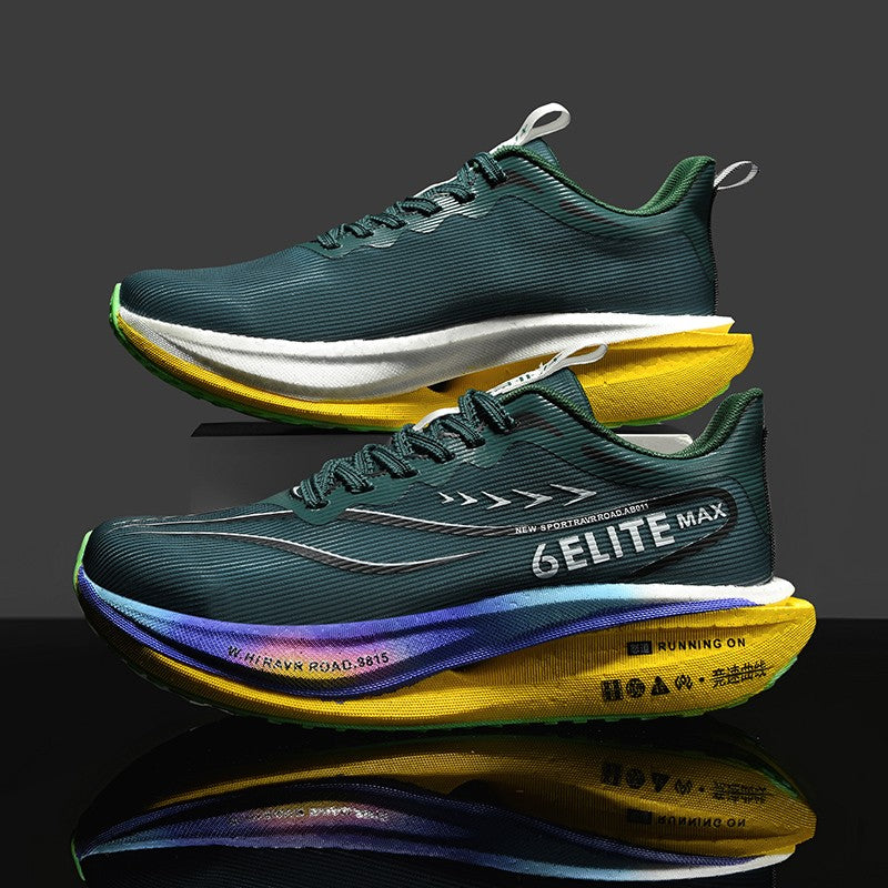 Air Cushion Carbon Plate Running Shoes Jogging Marathon Men Sports Breathable Lightweight Comfortable Nonskid Casual Sneakers