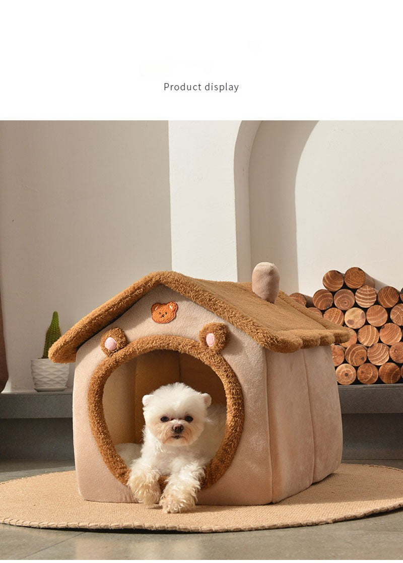 Casa de Cachorro Dobrável, Casinha, Cama, Tapete Para Cães Pequenos e Médios, Gatos, Quente de Inverno, Cama de Gato, Ninho, Produtos Para Animais de Estimação, Cesta, Caverna de Filhotes, Sofá Para Pets
