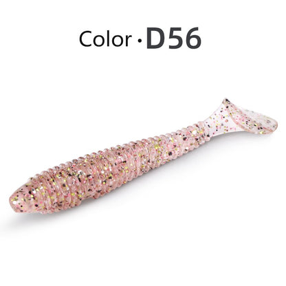 Iscas de Pesca MEREDITH Swing Impact FAT 75mm 85mm 180mm Iscas com Cauda de Remo Wobbler Isca Macia de Pesca para Baixo Isca de Silicone