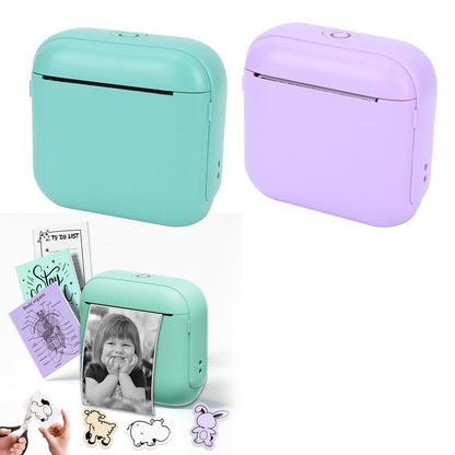 Portable Thermal Printer Thermal Label Printer Portable Bluetooth Thermal Inkless Photo Printer for Home School