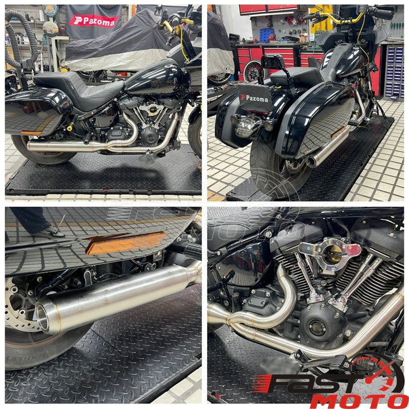 2-into-1 Motorcycle Exhaust System Muffler Pipe For Harley M8 Softail 2018-2026 FXST FXBB FXBBS FXFBS FXFB FLSL FLDE FXLR FXLRS