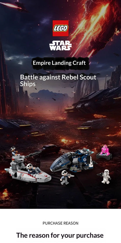 Lego Star Wars 40755 Barco de Reconhecimento de Batalha da Nave de Pouso Blocos de Montar de Brinquedo de Presente para o Dia dos Meninos