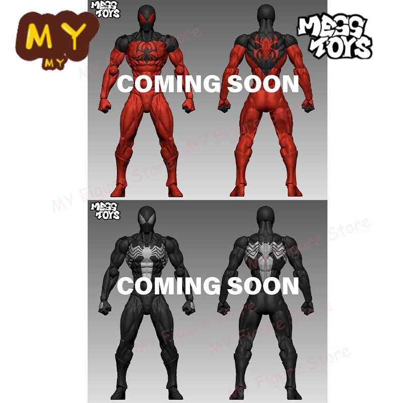 Mess Toys Boneco Homem-Aranha Terno Preto Vizinho Simbionte MessToys Boneco de Ação Vizinho Escarlate Brinquedo CT Toys Homem-Aranha Preto Vermelho