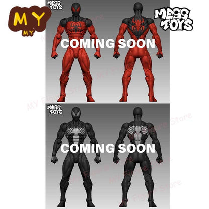 Mess Toys Boneco Homem-Aranha Terno Preto Vizinho Simbionte MessToys Boneco de Ação Vizinho Escarlate Brinquedo CT Toys Homem-Aranha Preto Vermelho