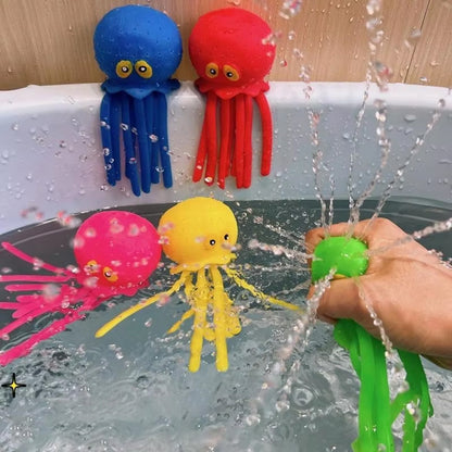 1/2/3/4Pcs Squeeze Water Octopus Stress Relief Toy Children Bathing Playing With Water Shower Decoration Summer Swimming Gifts