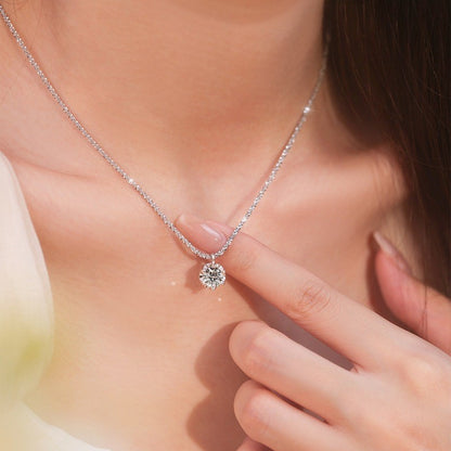 Colar Clássico Coroa TEN CARATS s925 Prata Esterlina Moissanite VVS1 para Mulheres Joia Certificada GRA Presente com frete grátis