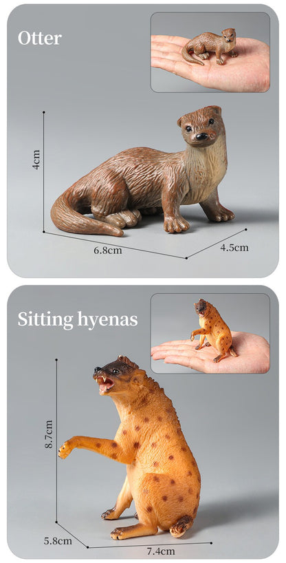 Conjunto de Brinquedos Montessori de Animais Selvagens - Leão Elefante Antílope Miniaturas de Animais Figuras de Ação Zoológico Presente Educacional para Crianças