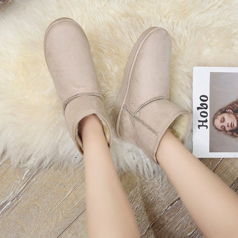 Fashion Winter Brown Short Boots New Platform Shoes Push Size Ankle Boots for Women Waterproof and Warm Snow Boots